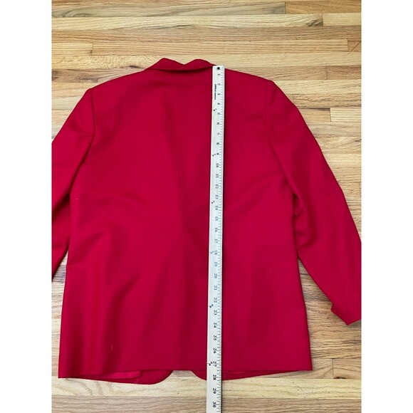 Vintage Pendleton Women's 12P Red Blazer 100% Wool Basic Classic  Preppy Career - Picture 4 of 10